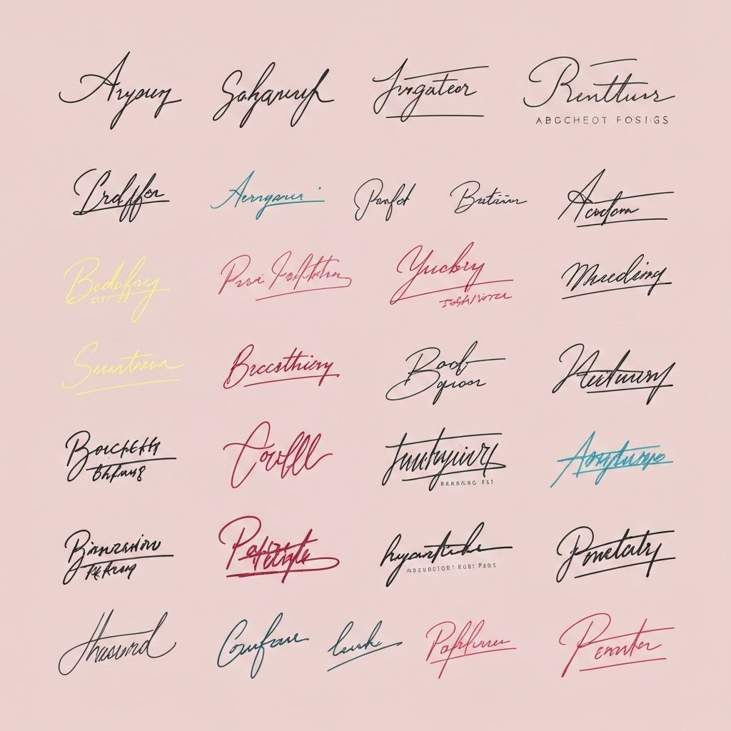 Collection of signature styles