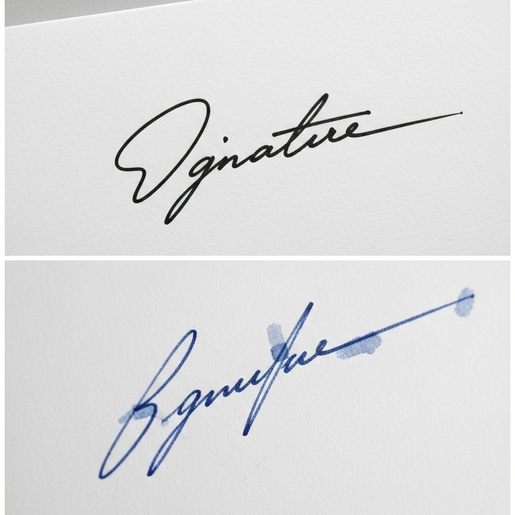 Good vs bad signature examples