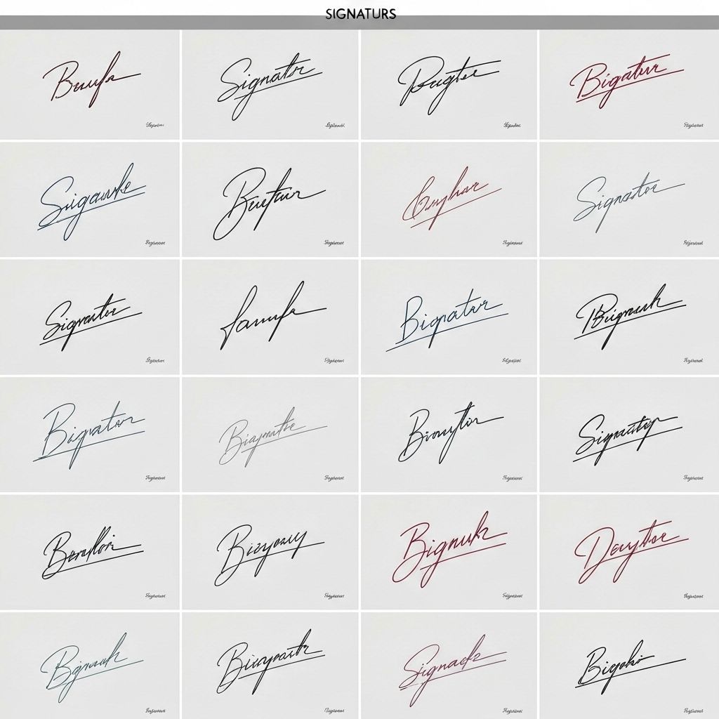 Multiple signature style options