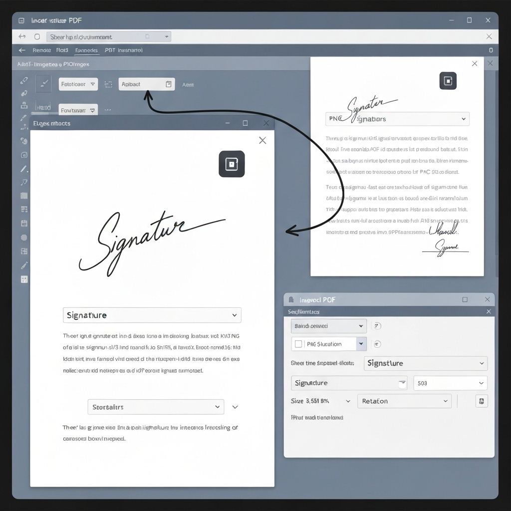 Inserting signature in PDF