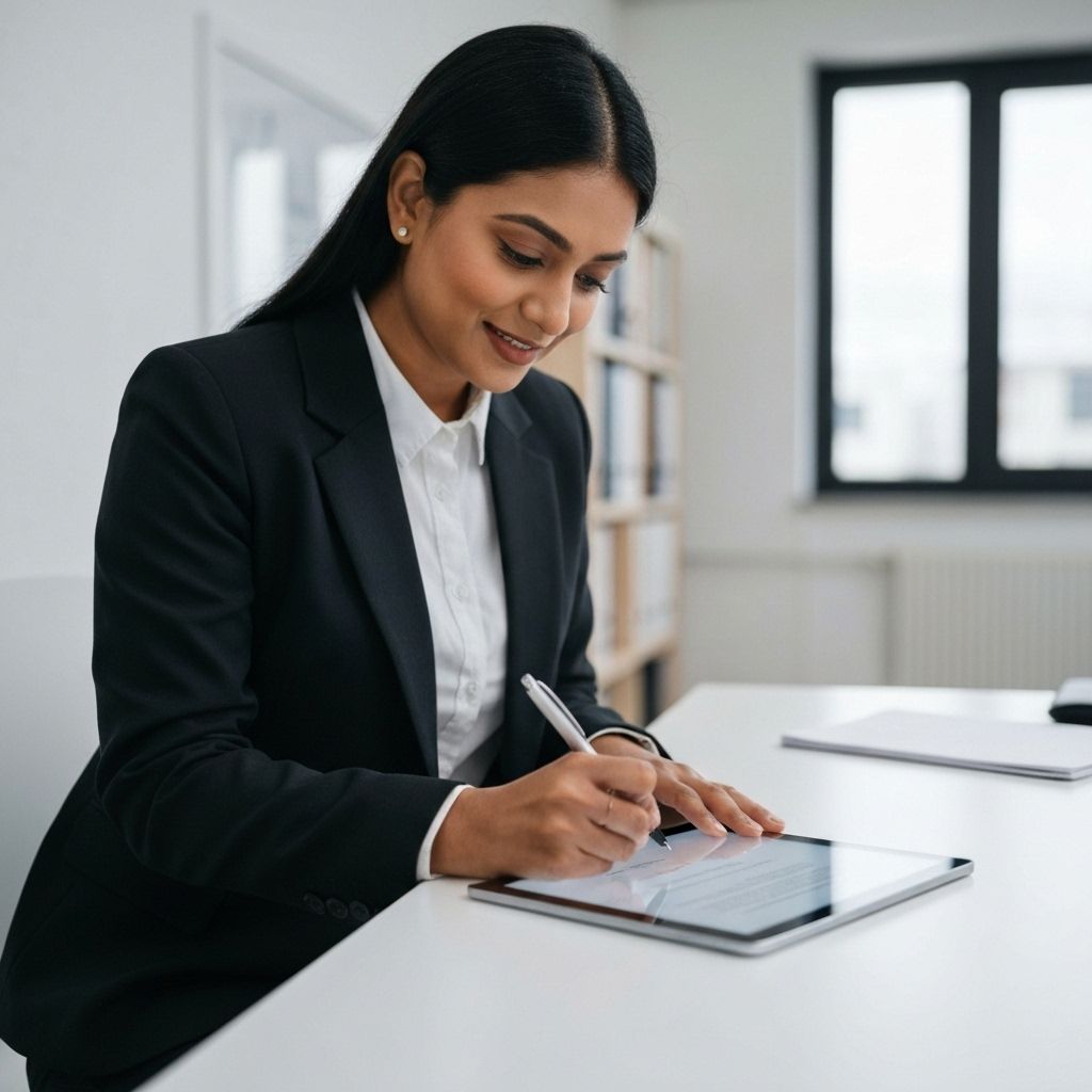 Professional creating digital signature