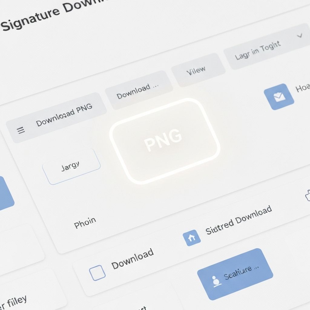 Signature download interface
